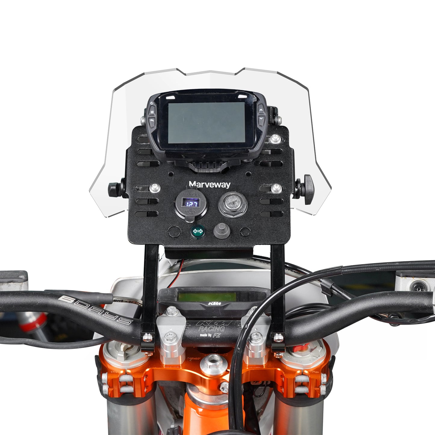 MARVEWAY Universal GPS Mount Bracket Mini Fairing Kit For KTM Husqvarna 125-501 Honda XR650L Beta GasGas Yamaha Kawasaki