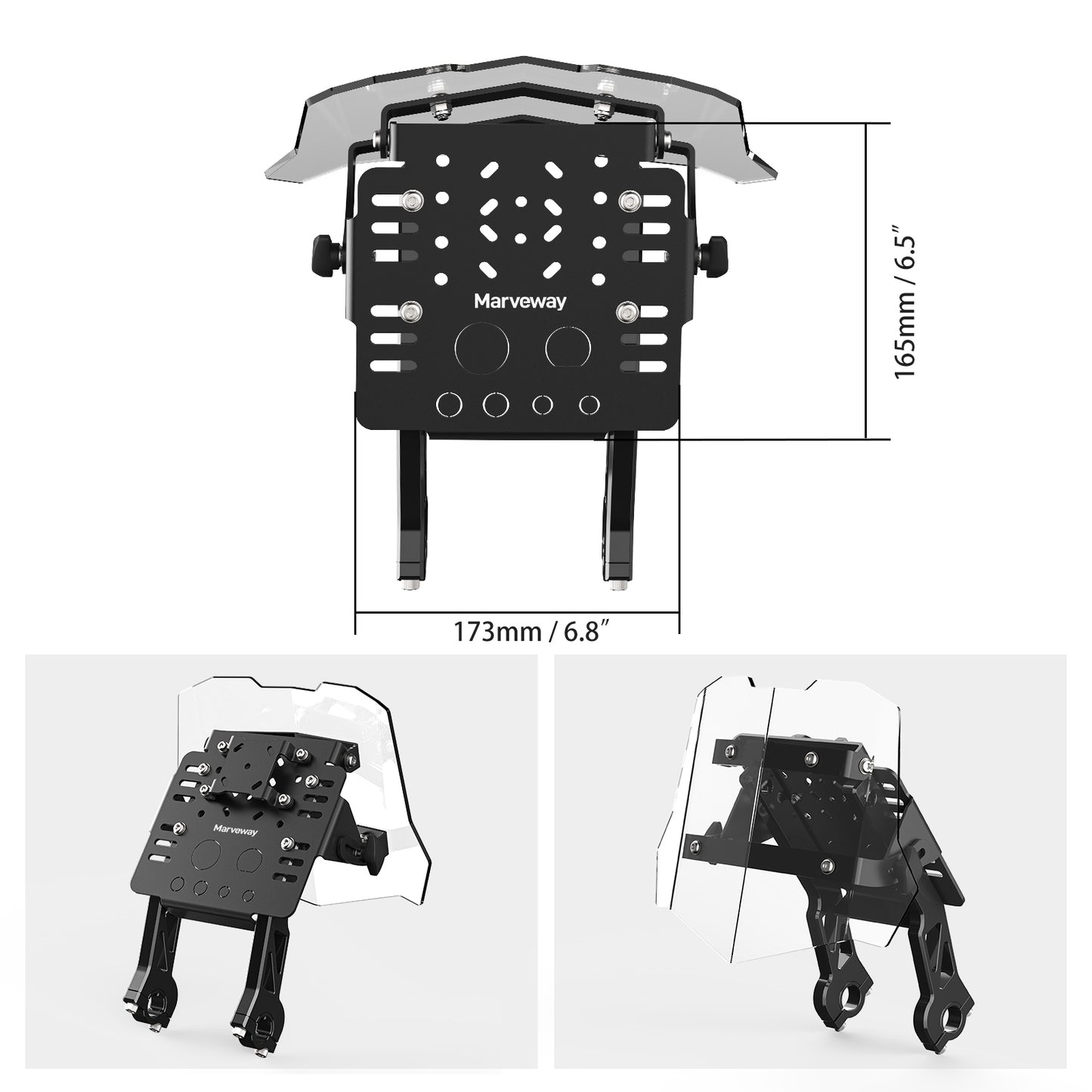 MARVEWAY Universal GPS Mount Bracket Mini Fairing Kit For KTM Husqvarna 125-501 Honda XR650L Beta GasGas Yamaha Kawasaki