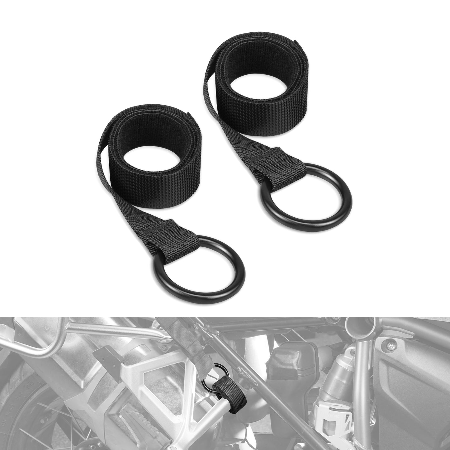 MARVEWAY Motorcycle Universal Off-Road Soft Bag Tie Down Straps Retention Rings