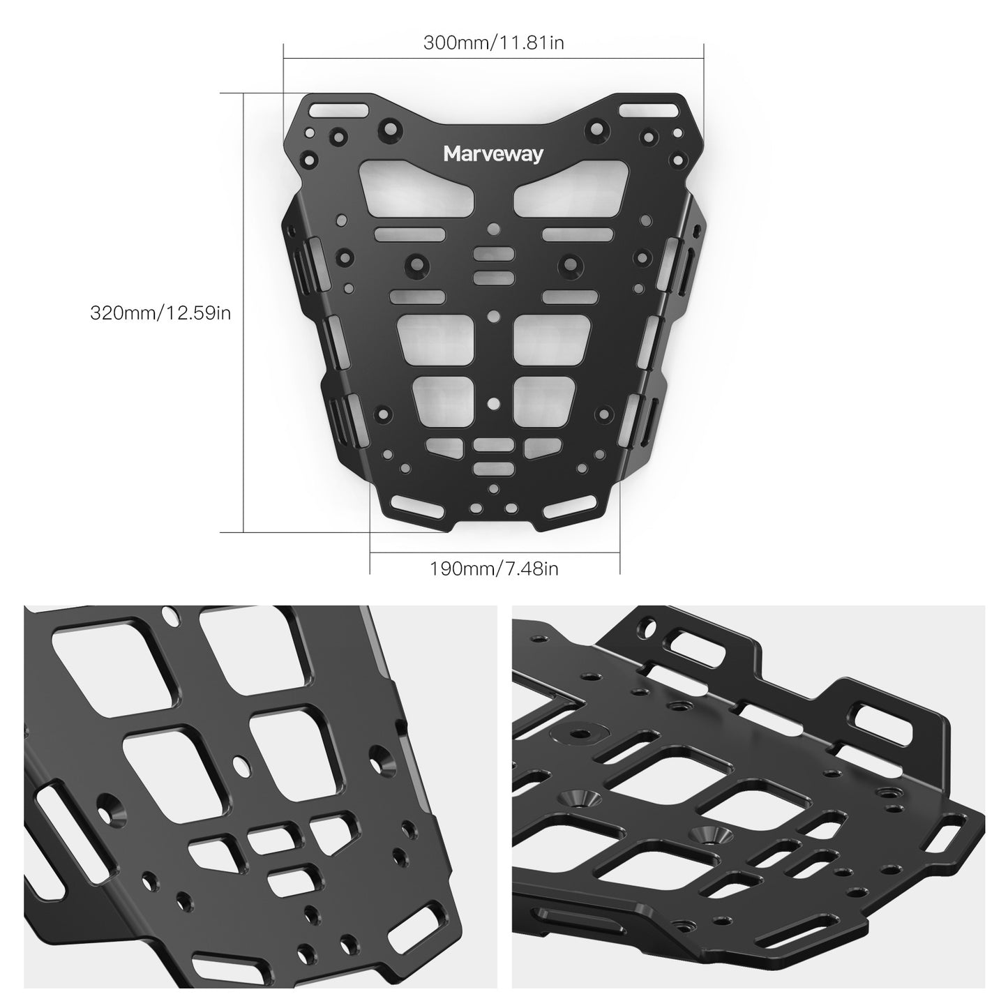 MARVEWAY Rear Luggage Rack Cargo Plate Carrier For KTM 790 890 Adventure
