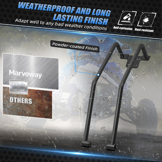 MARVEWAY Front Bumper GPS / Road-Book / Spotlight Mount Q235 Carbon Steel For Yamaha Raptor 700