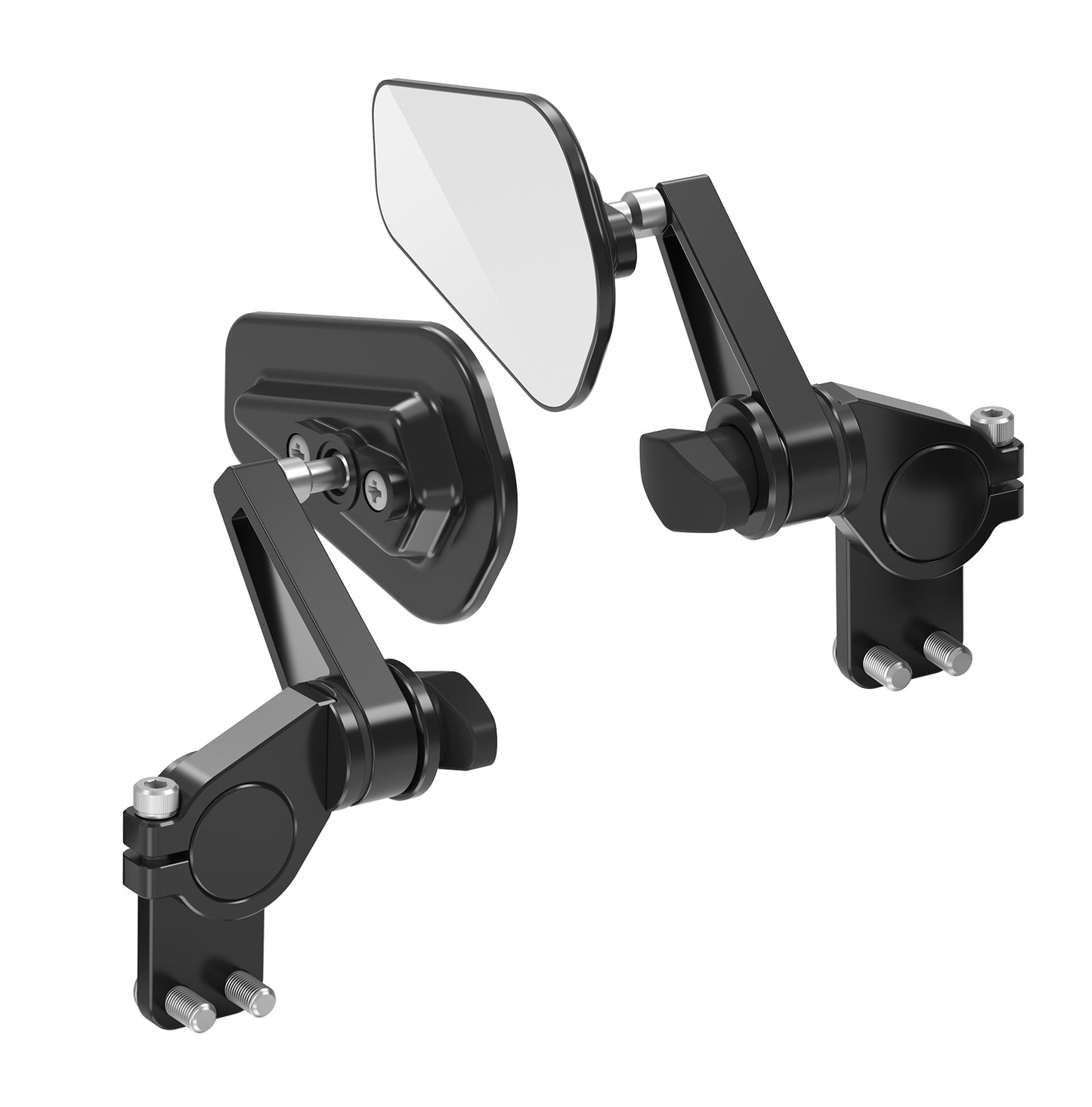 MARVEWAY Upgraded Quick Flip Arrow Folding Mirrors Kits For Universal Motorcycle Hand Guard