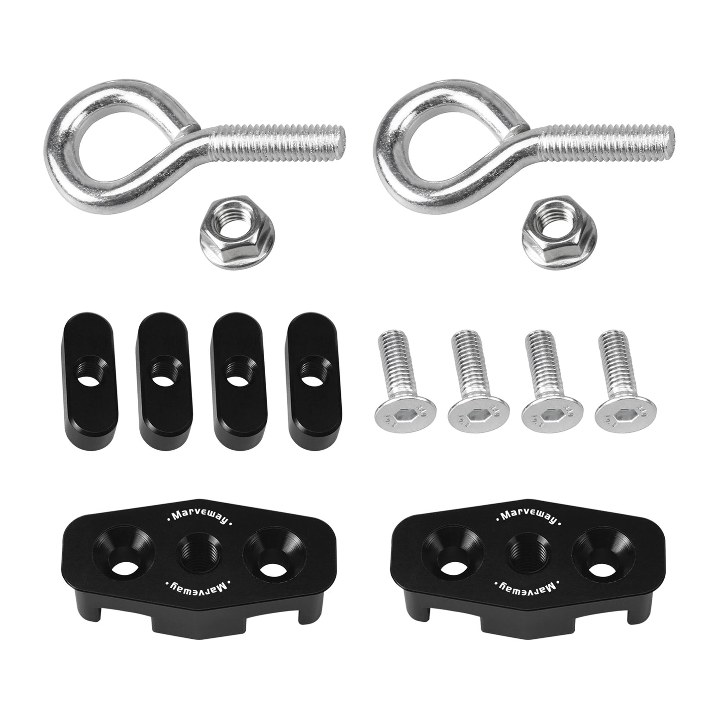 MARVEWAY UTV Lock Tie Down LinQ Anchors Cargo Hook Mount Kit For Can Am Maverick X3