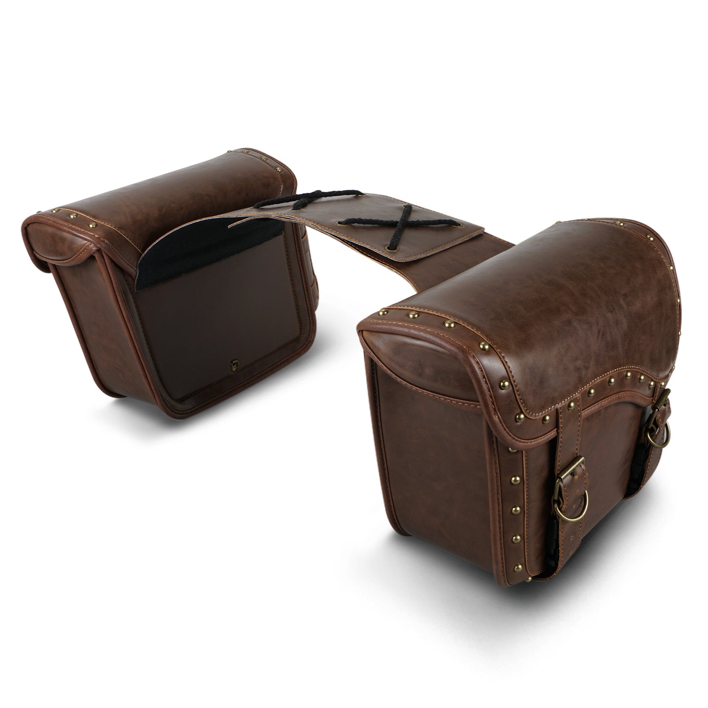 MARVEWAY Saddle Bags PU leather Reinforced Straps & Saddle Piece with Cup Holder