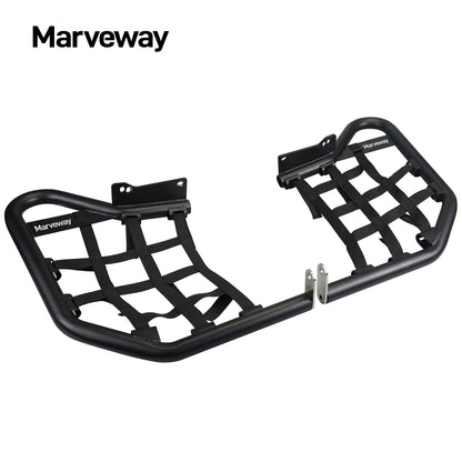 MARVEWAY Pair ATV Nerf Bars Peg Heel Guards Netted Protection For Yamaha Raptor 700 06-24