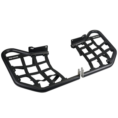 MARVEWAY Pair ATV Nerf Bars Peg Heel Guards Netted Protection For Yamaha Raptor 700 06-24