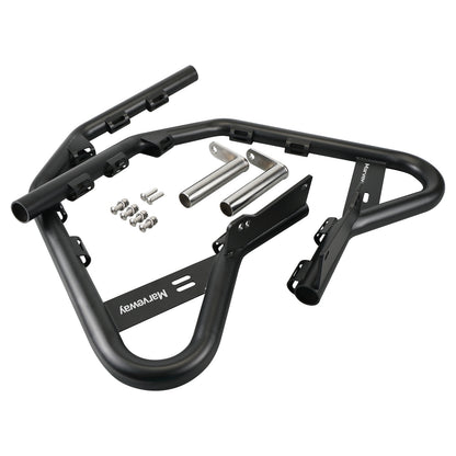 MARVEWAY Pair ATV Nerf Bars Peg Heel Guards Netted Protection For Yamaha Raptor 700 06-24