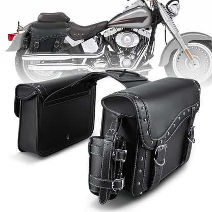 MARVEWAY Saddle Bags PU leather Reinforced Straps & Saddle Piece with Cup Holder