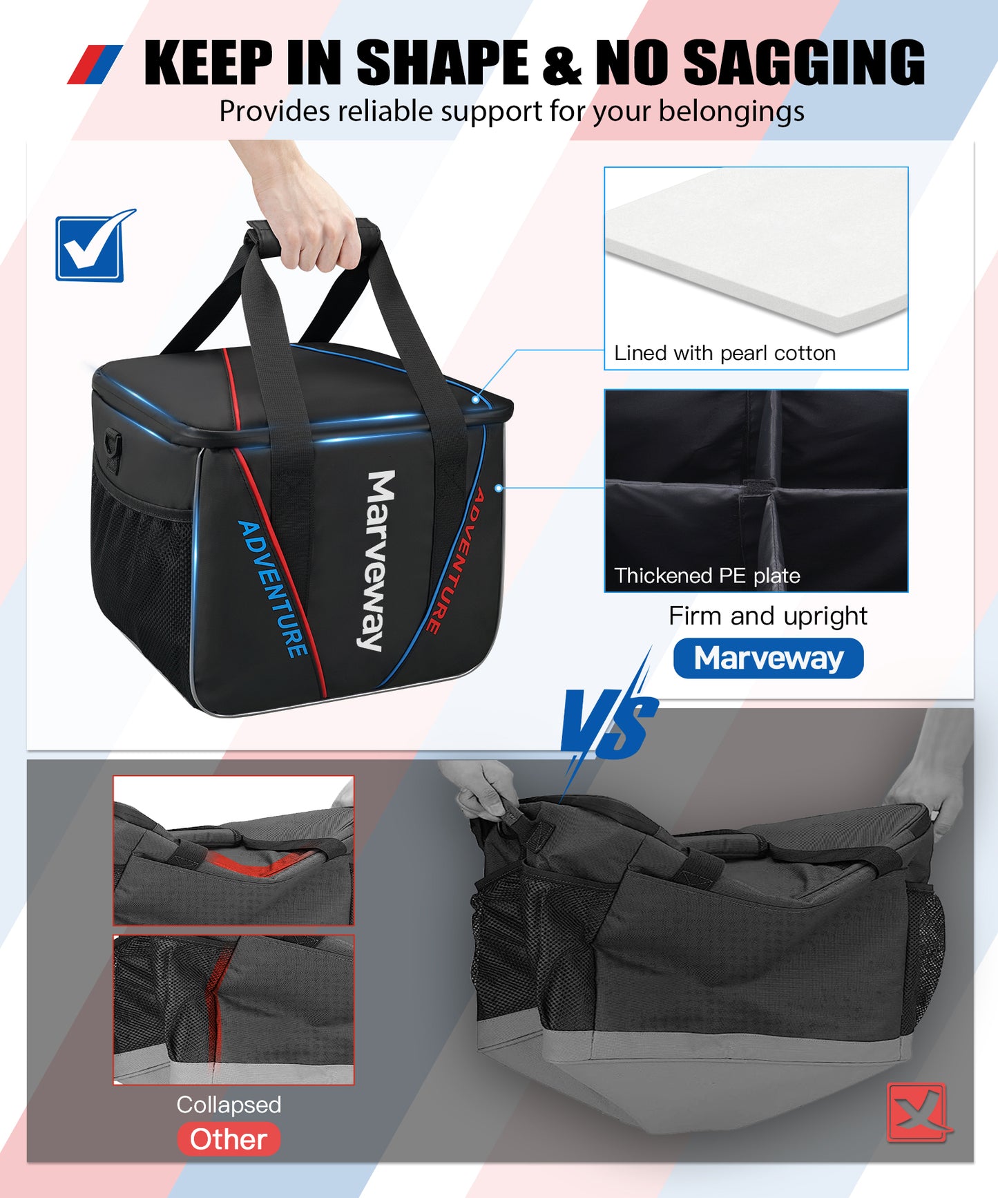 MARVEWAY Motorcycle Top Box Inner Liner Top Box Luggage Bag For BMW F850GS R1250GS ADV