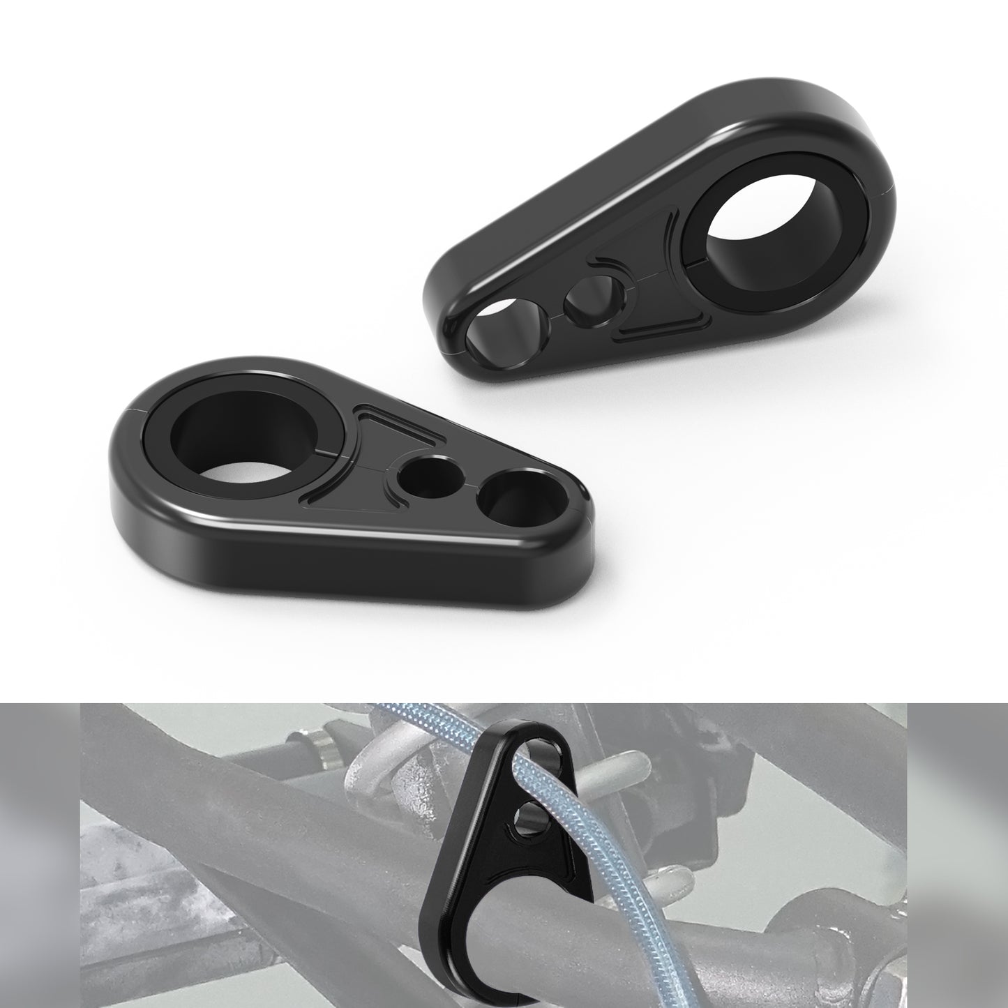 MARVEWAY Pair A-Arm Brake Line Cable Clamps For Yamaha Raptor 700 YFZ450R Blaster 200