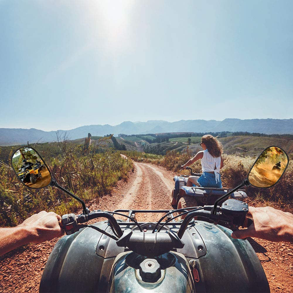 MARVEWAY ATV 7/8" Universal Rear View Side Mirrors For Can Am Outlander Yamaha Polaris Honda