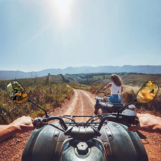 MARVEWAY ATV 7/8" Universal Rear View Side Mirrors For Can Am Outlander Yamaha Polaris Honda